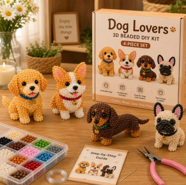 Embroidery Cross Stitch Patterns - Kit de bordado 3D con cuentas
