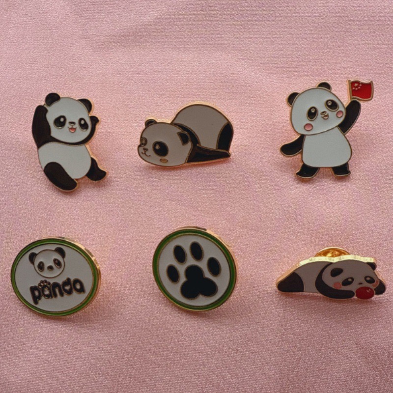 Embroidery Fabric - 6 broches de dibujos animados de