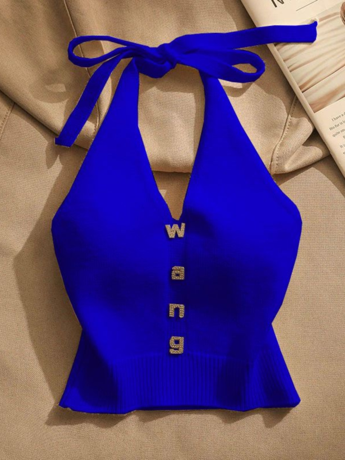 Embroidery Running Stitch - Sujetador deportivo para mujer, tanque con