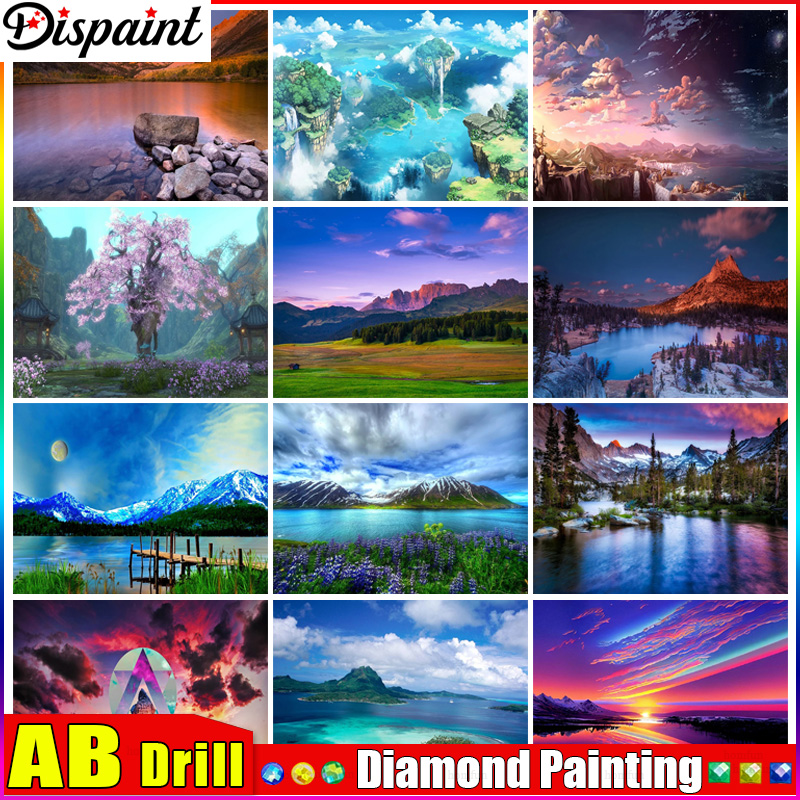 Embroidery Cross Stitch Patterns - Dispaint AB pintura de diamante cuadrado