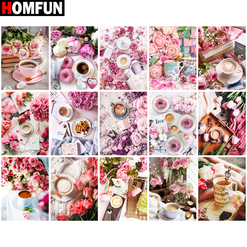 Embroidery Cross Stitch Patterns - HOMFUN-Bordado de diamantes 5D DIY, bordado