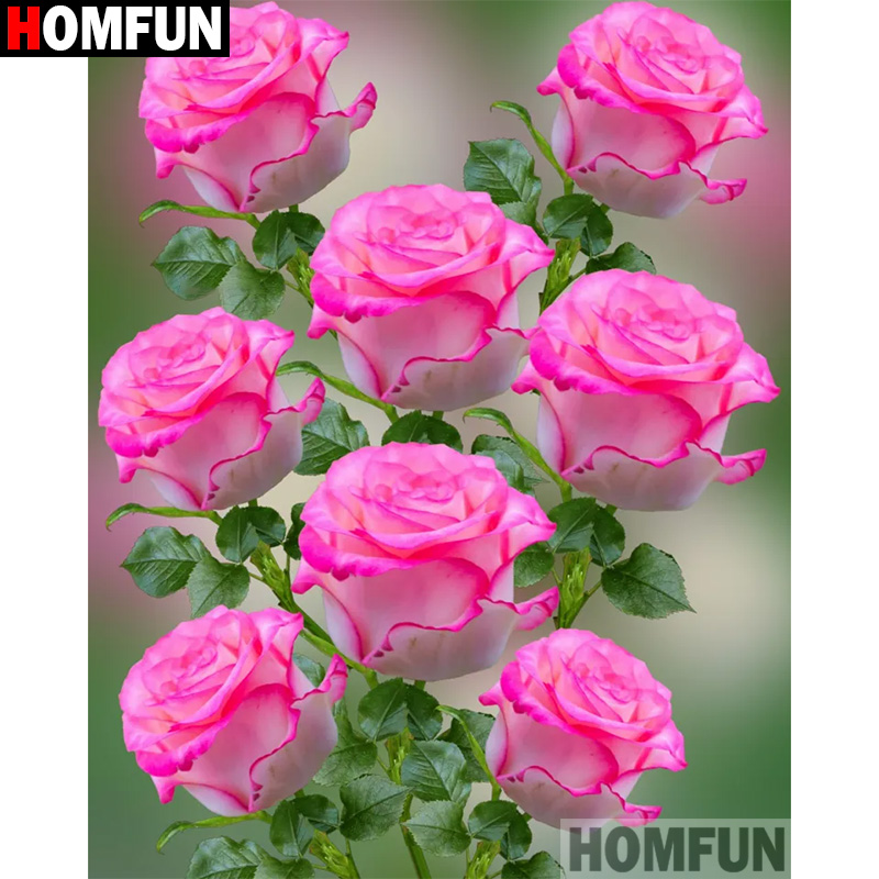 Embroidery Cross Stitch Patterns - HOMFUN bordado de diamantes 