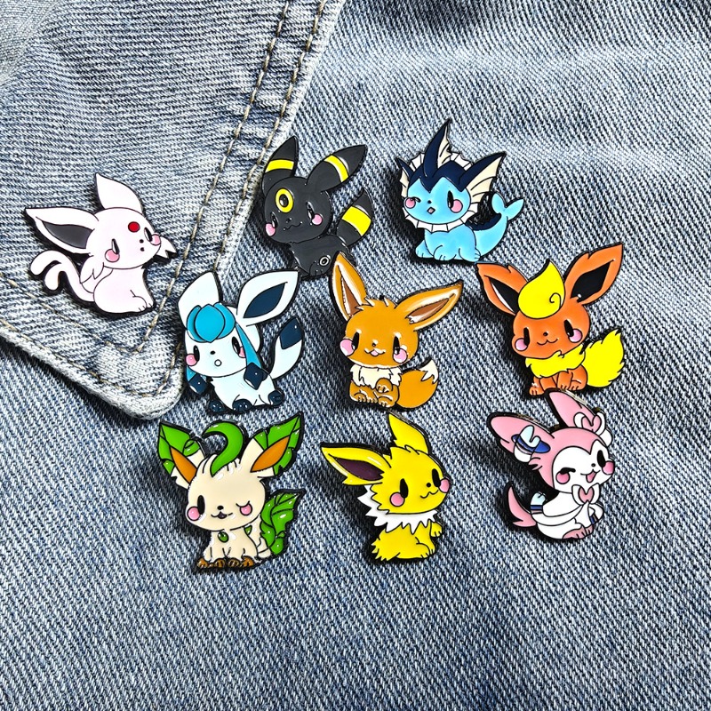 Embroidery Textile - Juego de 9 broches de anime