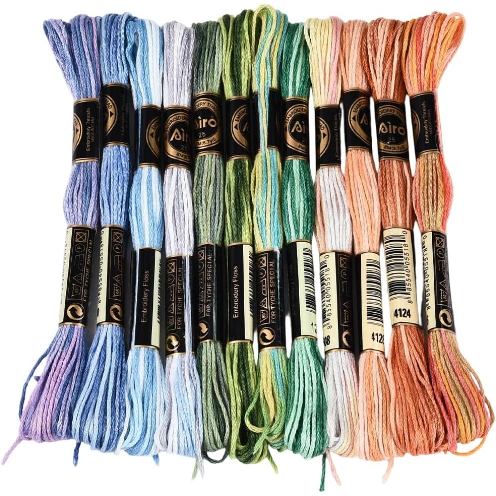 Embroidery Threads - 12 rollos de hilo de bordar