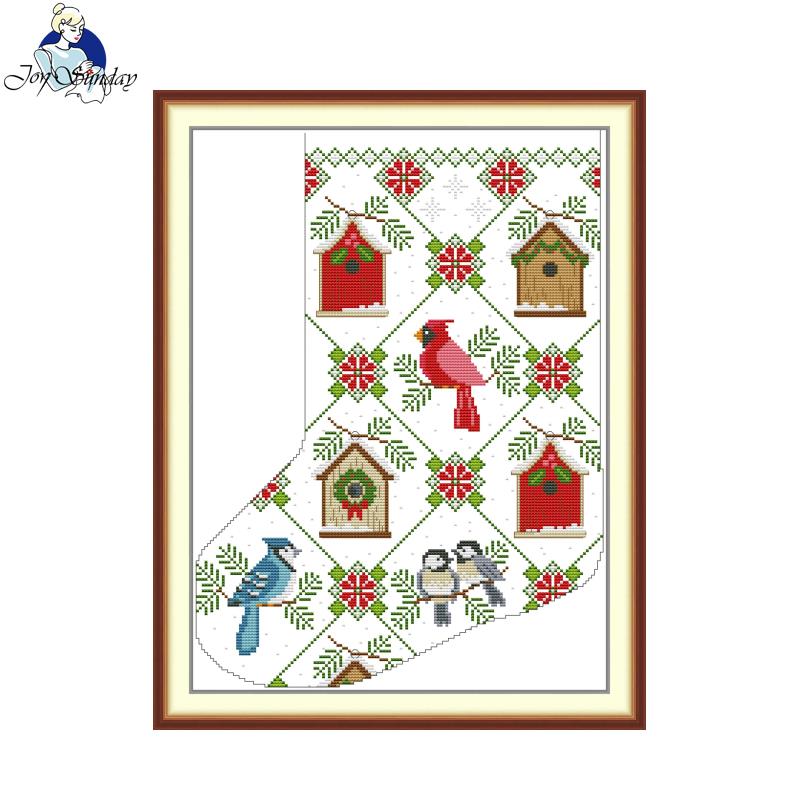 Embroidery Xmas Stocking - Joy Sunday - Kit de Punto
