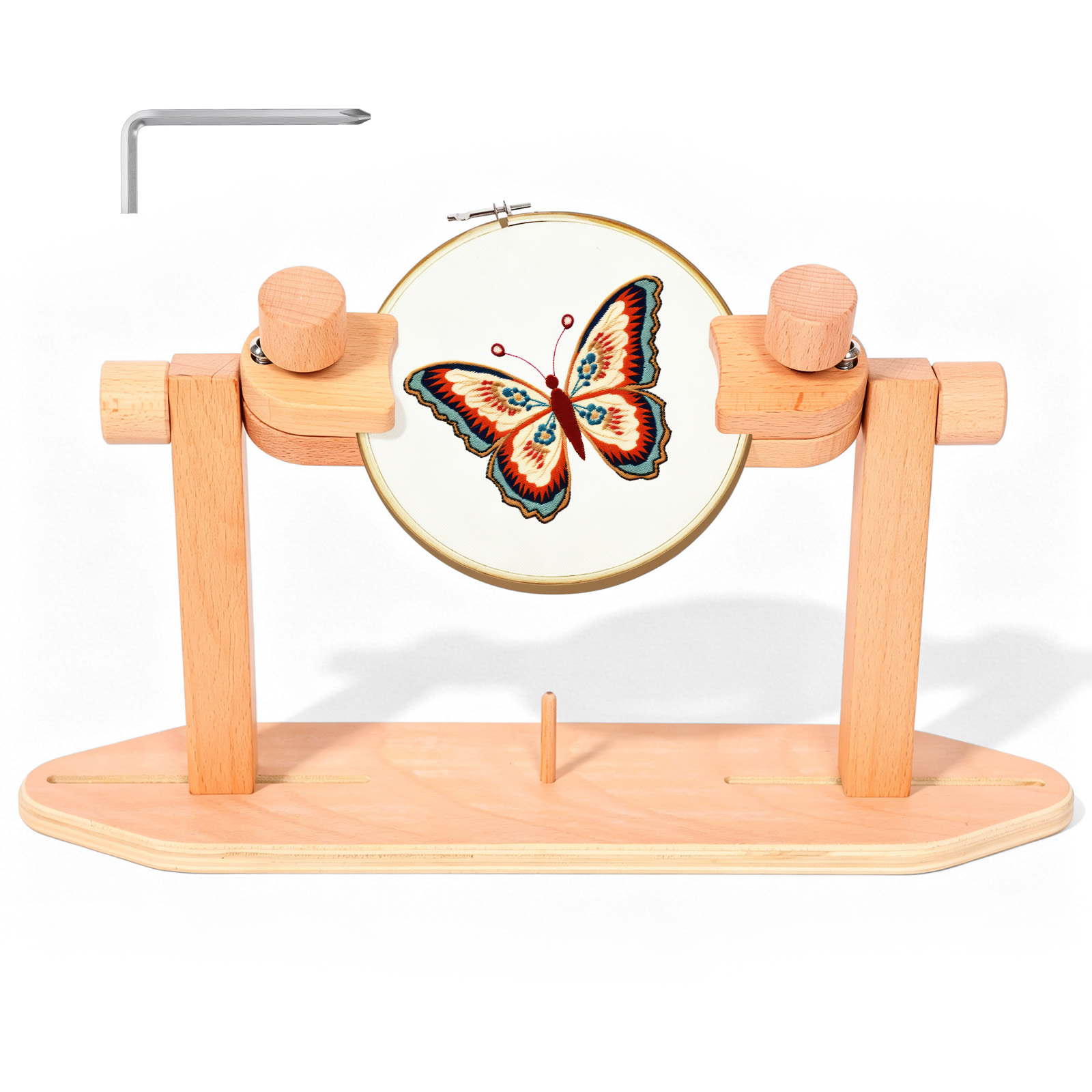Embroidery Cross Stitch Patterns - Soporte de Madera Ajustable para Aros