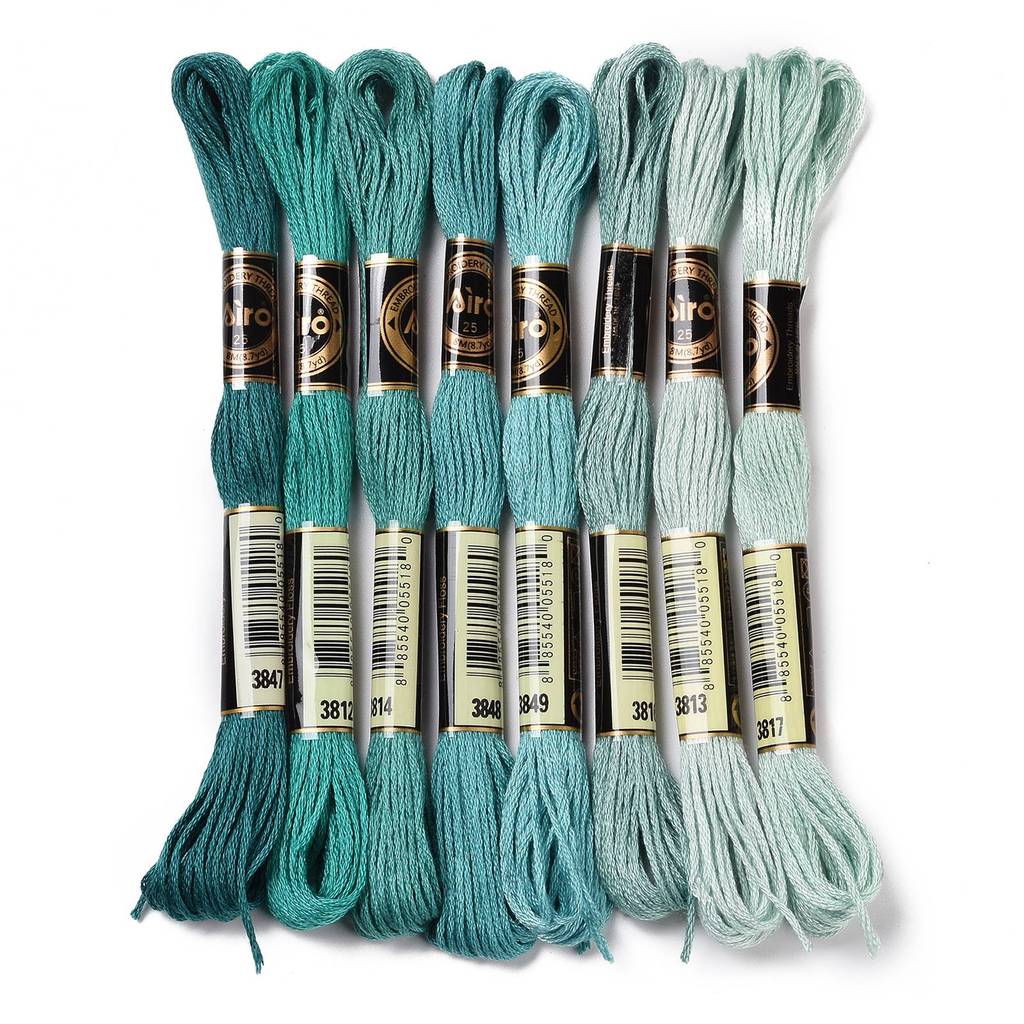 Embroidery Threads - 1 Juego de 8 rollos de