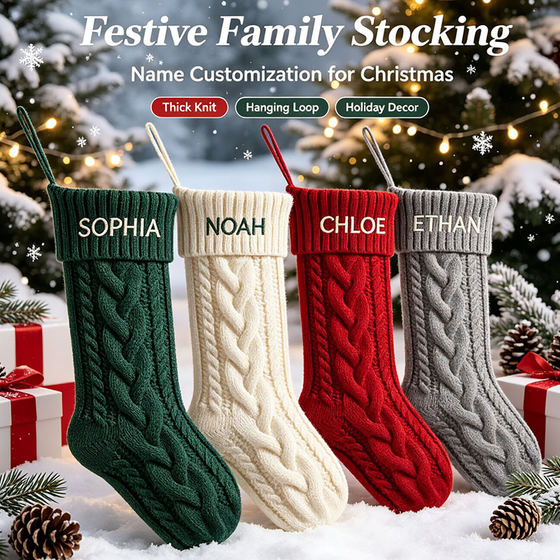 Calcetín navideño con bordado  - Embroidery Xmas Stocking reseña y precio