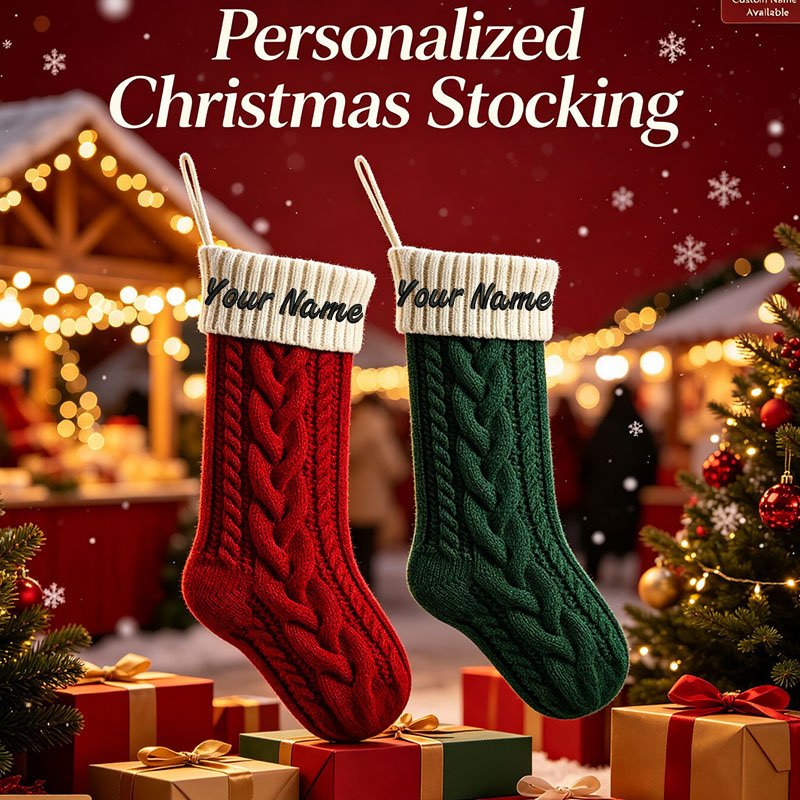 Calcetín navideño con bordado  - Embroidery Xmas Stocking reseña y precio