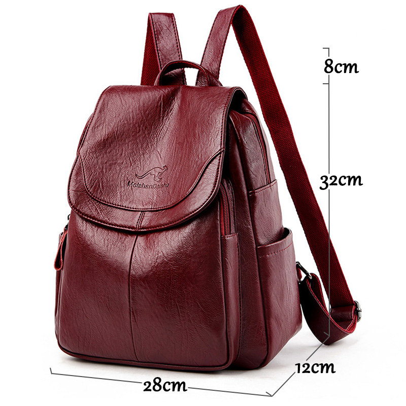 Mochila Vintage de Cuero Suave - Embroidery Font reseña y precio