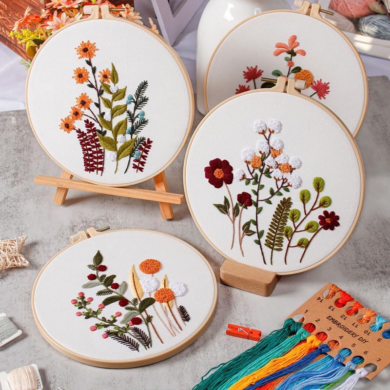 Patrón floral 3D, kit de borda - Embroidery Lovers reseña y precio