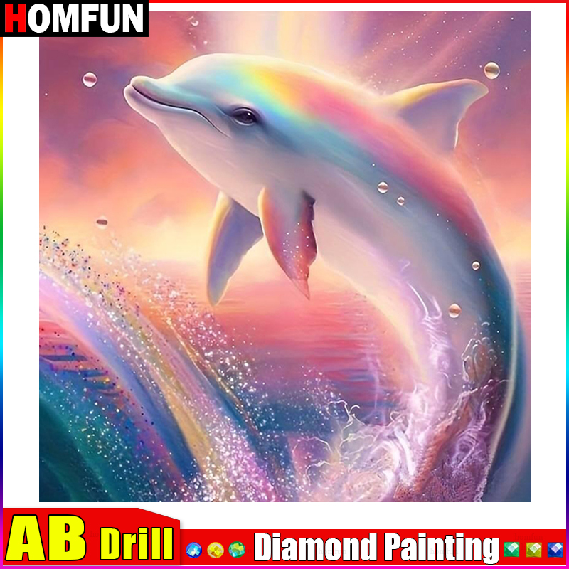 HOMFUN AB bordado completo de  - Embroidery Cross Stitch Patterns reseña y precio