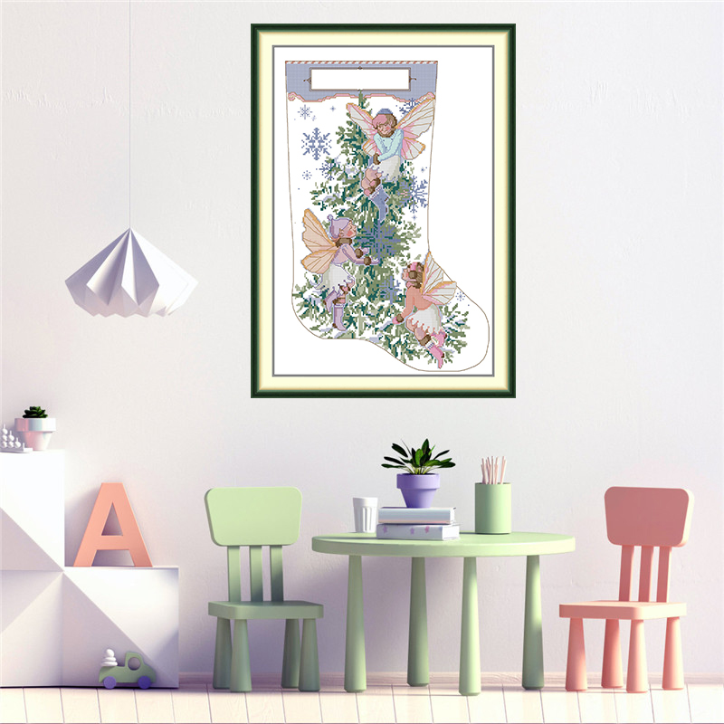Kit de Punto de Cruz Joy Sunda - Embroidery Xmas Stocking reseña y precio