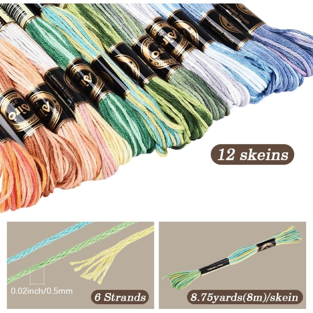 12 rollos de hilo de bordar de - Embroidery Threads reseña y precio