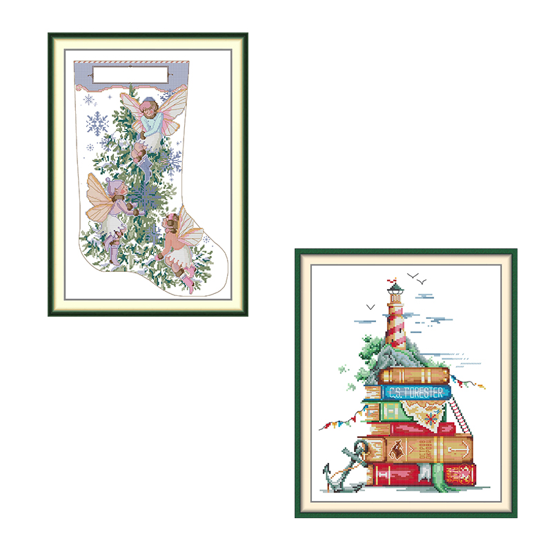 Kit de Punto de Cruz Navideño  - Embroidery Xmas Stocking reseña y precio