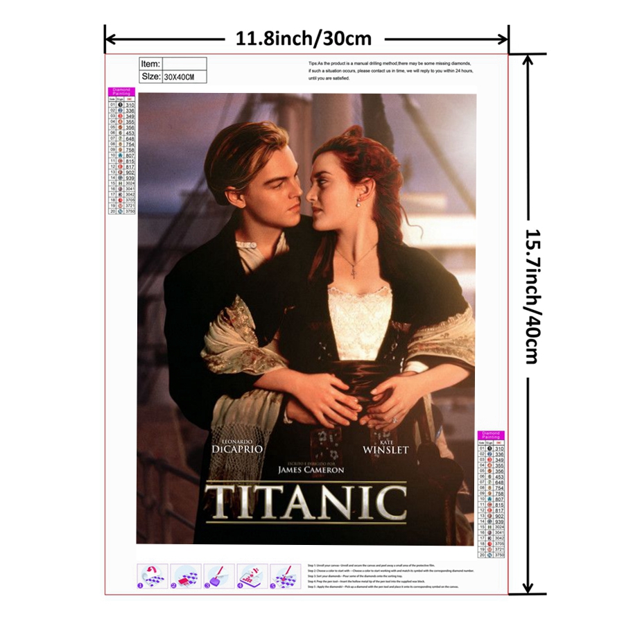 Titanic película romántica 5D  - Embroidery Lovers reseña y precio