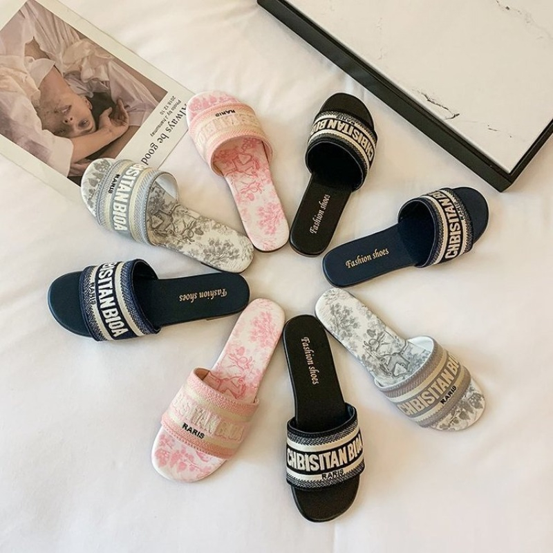 Zapatillas planas a la moda pa - Embroidery Font reseña y precio