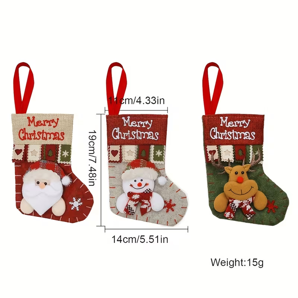1 Pieza de Calcetín Decorativo - Embroidery Xmas reseña y precio