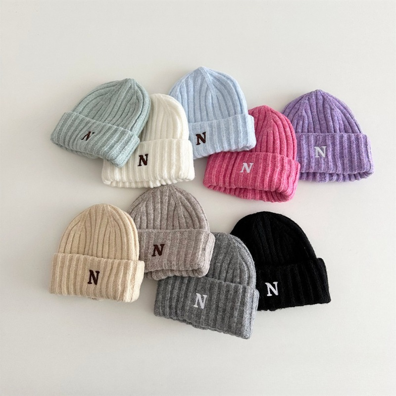 Gorro de punto para niños de e - Embroidery Letter N reseña y precio