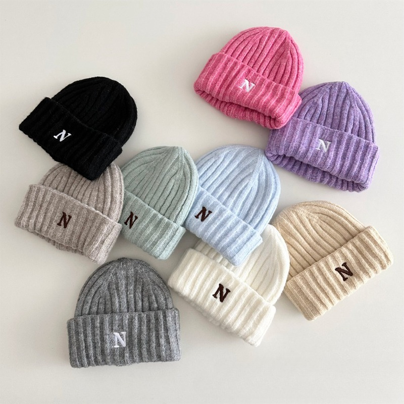 Gorro de punto para niños de e - Embroidery Letter N reseña y precio