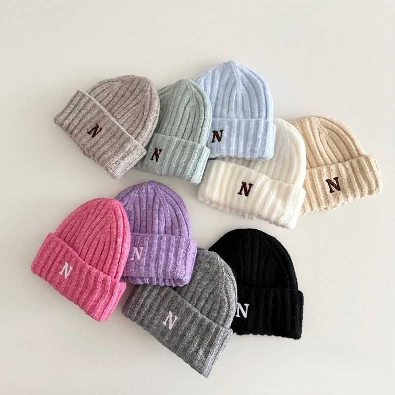 Gorro de punto para niños de e - Embroidery Letter N reseña y precio