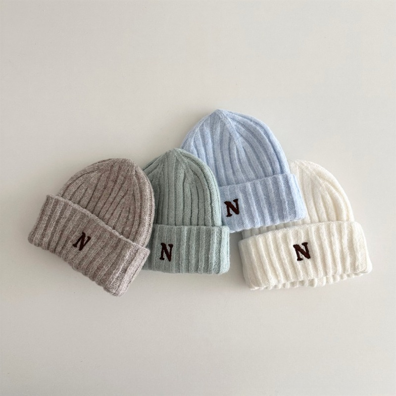 Gorro de punto para niños de e - Embroidery Letter N reseña y precio
