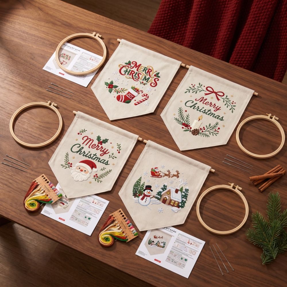 Kit de bordado navideño hecho  - Embroidery Xmas reseña y precio